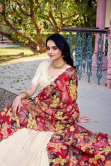 Vichitra Silk Embroidered Lehenga with Sequins & Kalamkari Print Border – Ethnic Wear for Festive Occasions