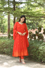 Elegant Georgette Multi-Embroidery Kurta Set