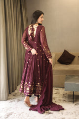 Georgette Multicolor Embroidered Kurta Set with Dupatta