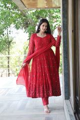 Elegant Georgette Embroidered Kurta Sets