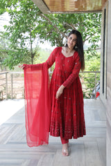 Elegant Georgette Embroidered Kurta Sets