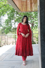 Elegant Georgette Embroidered Kurta Sets