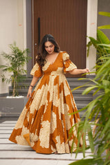 Maslin Fabric Digital Print Kurta Set with Micro Cotton Pants