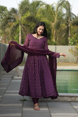 Digital Printed Georgette Kurta Set with Dupatta