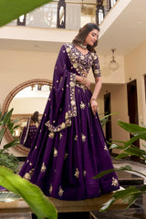 Stunning Pearl & Sequins Embroidered Lehenga Set in Luxurious Fabrics & Vibrant Colors