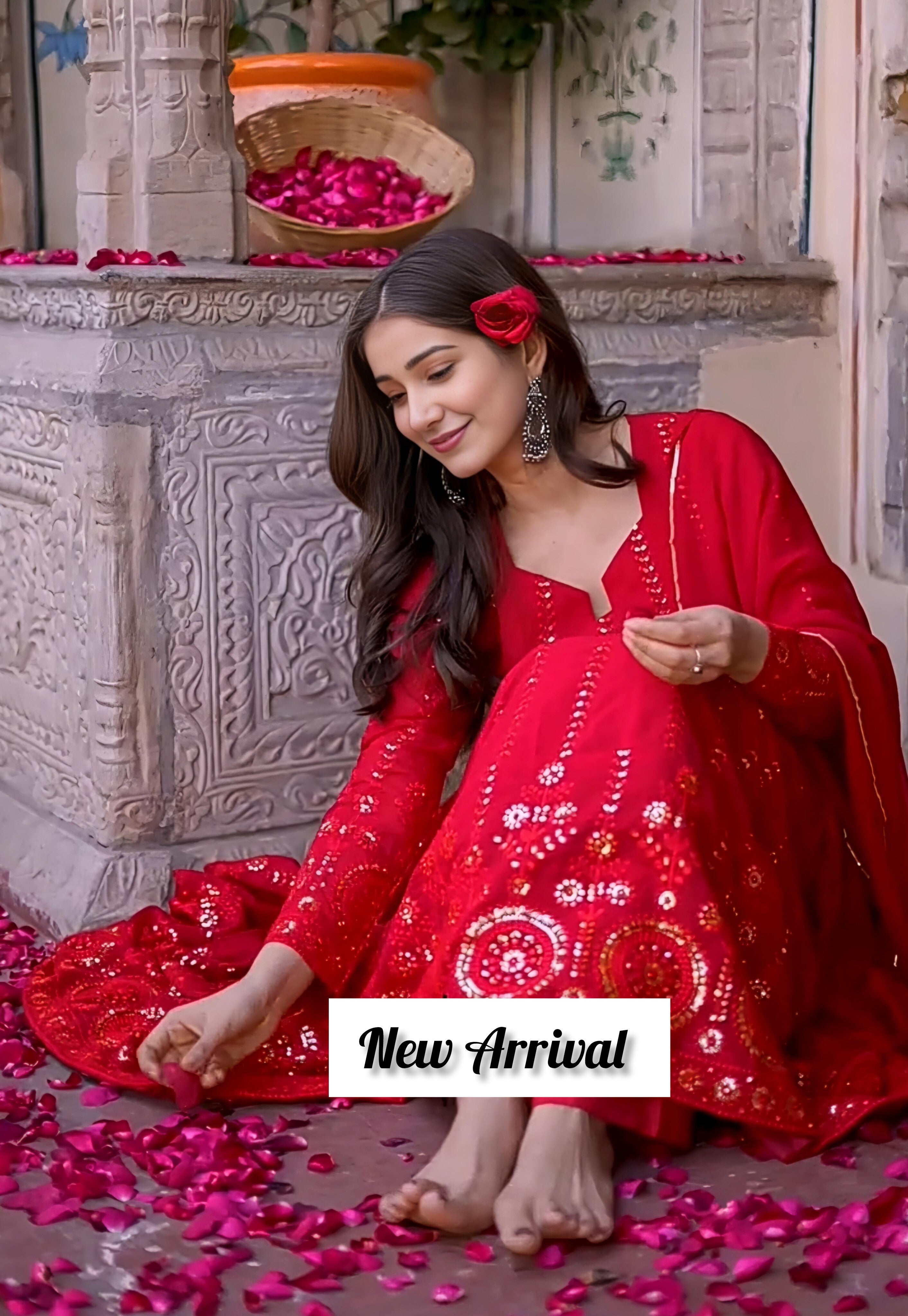 Elegant Georgette Embroidered Kurta Set for Women
