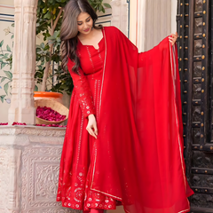 Elegant Georgette Embroidered Kurta Set for Women