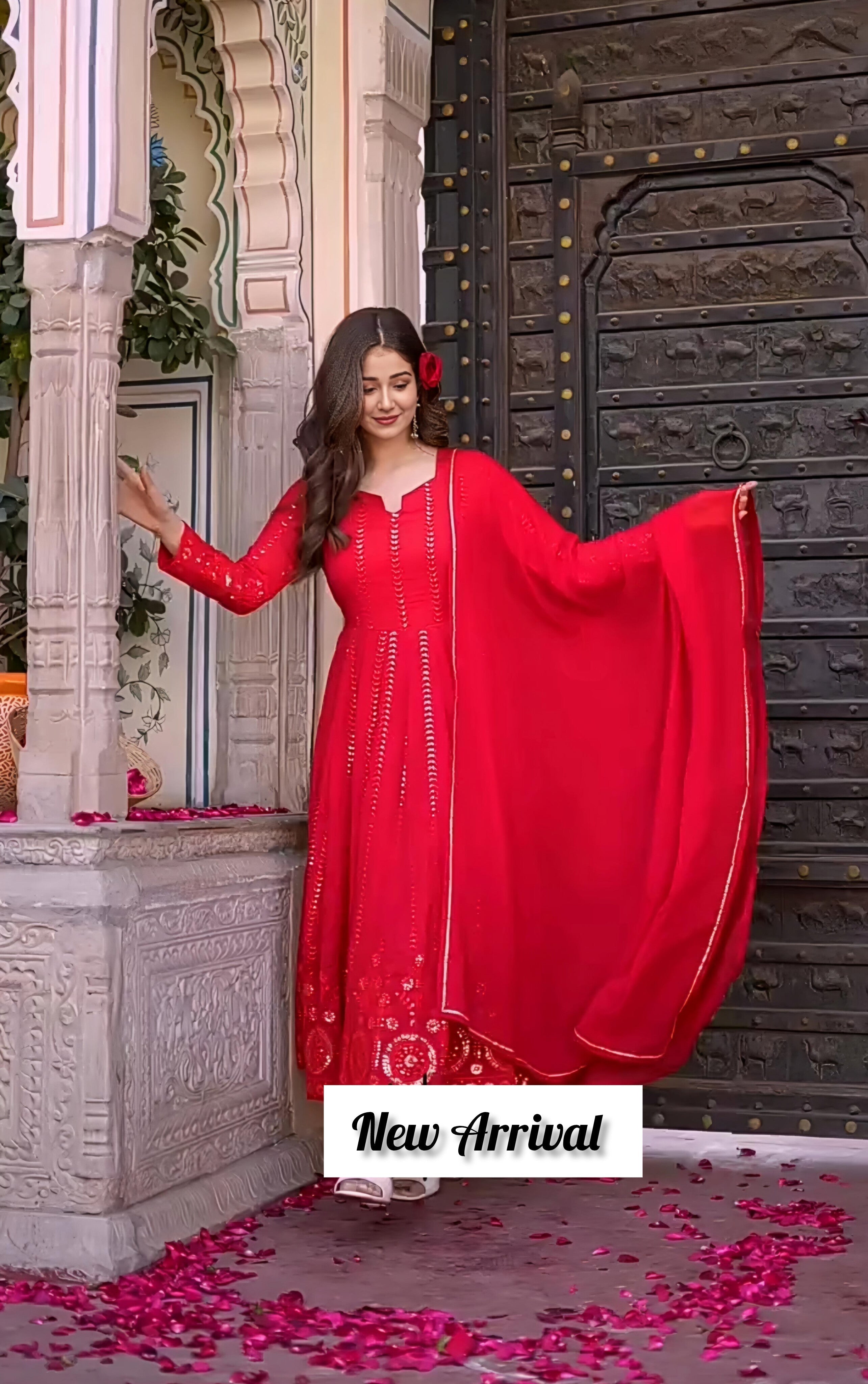 Elegant Georgette Embroidered Kurta Set for Women