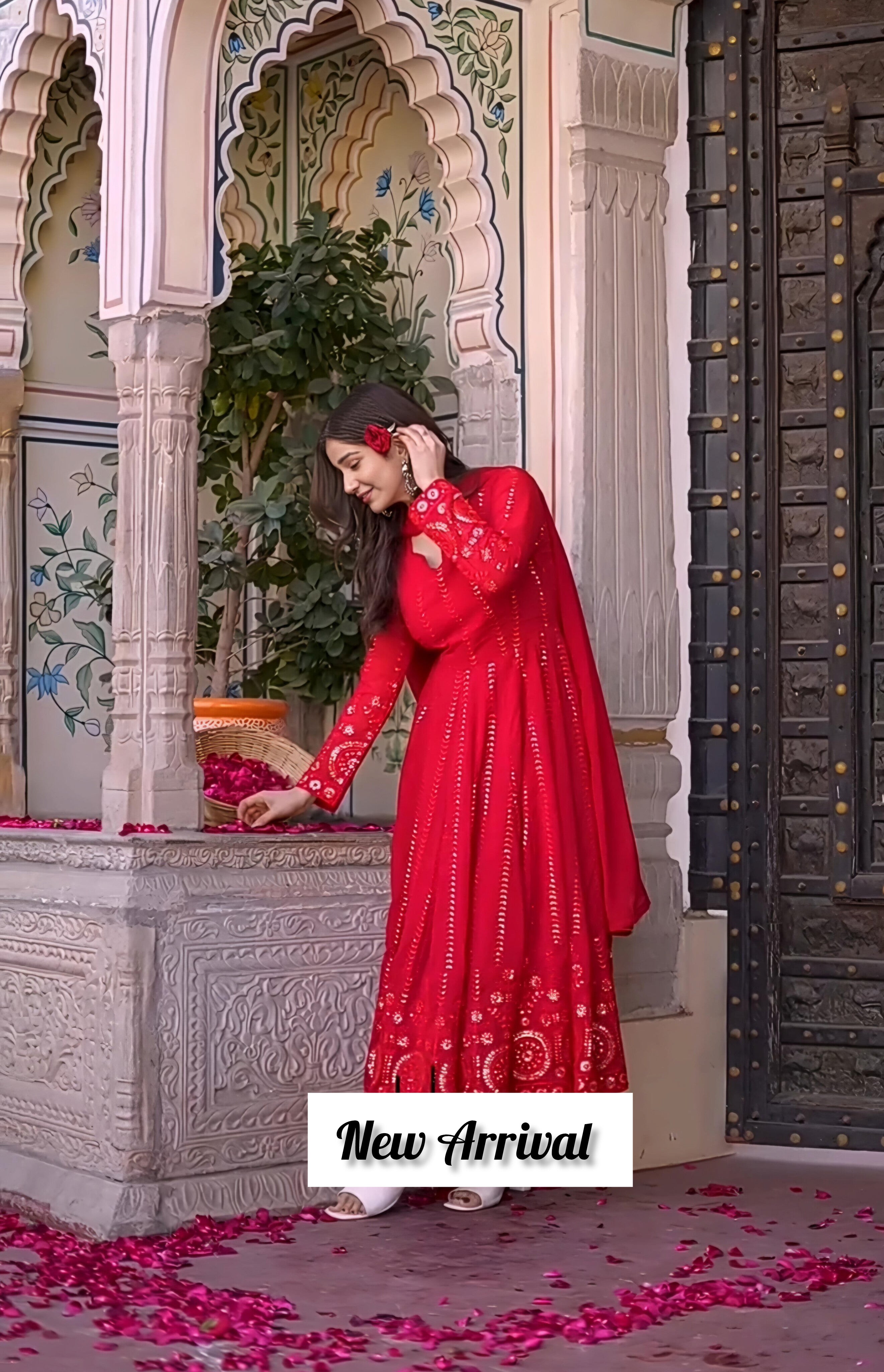 Elegant Georgette Embroidered Kurta Set for Women