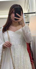 Faux Blooming Kurta Set with Heavy Sequins Embroidery