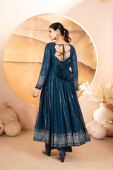 Faux Blooming Kurta Set with Heavy Sequin & Thread Embroidery