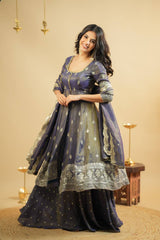 Cosmo Silk Kurta Set with 3/4 Sleeves and Cosmo Pants & Dupatta