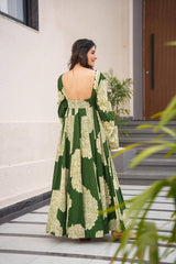Maslin Fabric Digital Print Kurta with Micro Cotton Pants - Women's Ethnic Wear