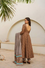 Maslin Digital Print Kurta Set with Dupatta