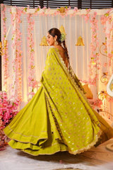 Roman Silk Kurta Set with Sequins & Zari Embroidery