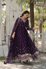 Faux Blooming Sequins Embroidered Kurta Set with Micro Cotton Pants