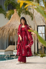 Stylish Maslin Fabric Printed Kurta Set