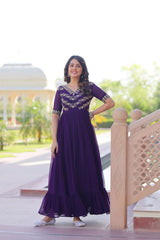 Faux Blooming Embroidered Kurta Set