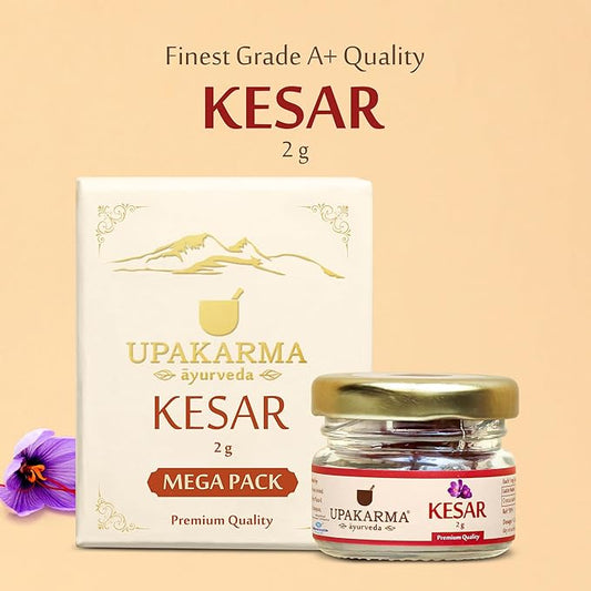 2 Gram- Pack of 1 UPAKARMA Original Kashmiri Kesar/Saffron I Handpicked Pure Finest Grade I
