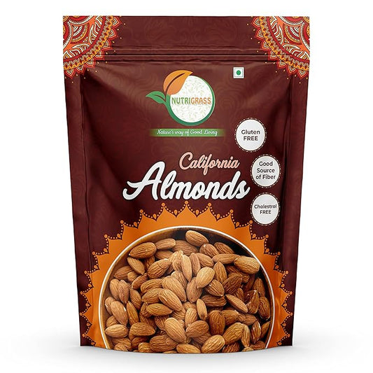 5KG NUTRIGRASS California Healthy and Tasty Dry Fruit Nut Raw Almonds (Dried)