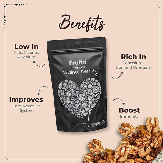 1 Kg Broken walnuts without shell I Akhrot Giri I No Shells, All Flavor I Perfect for Snacking & Baking I Walnut kernels dry fruit value pack