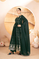 Star Georgette Kurta Set with Heavy Sequins Embroidery & Micro Cotton Pants