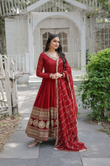 Faux Blooming Kurta Set with Multi-Sequins Embroidery and Micro Cotton Pants