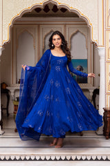 Elegant Faux Georgette Designer Suit with Thread & Sequence Work and Lace Dupatta