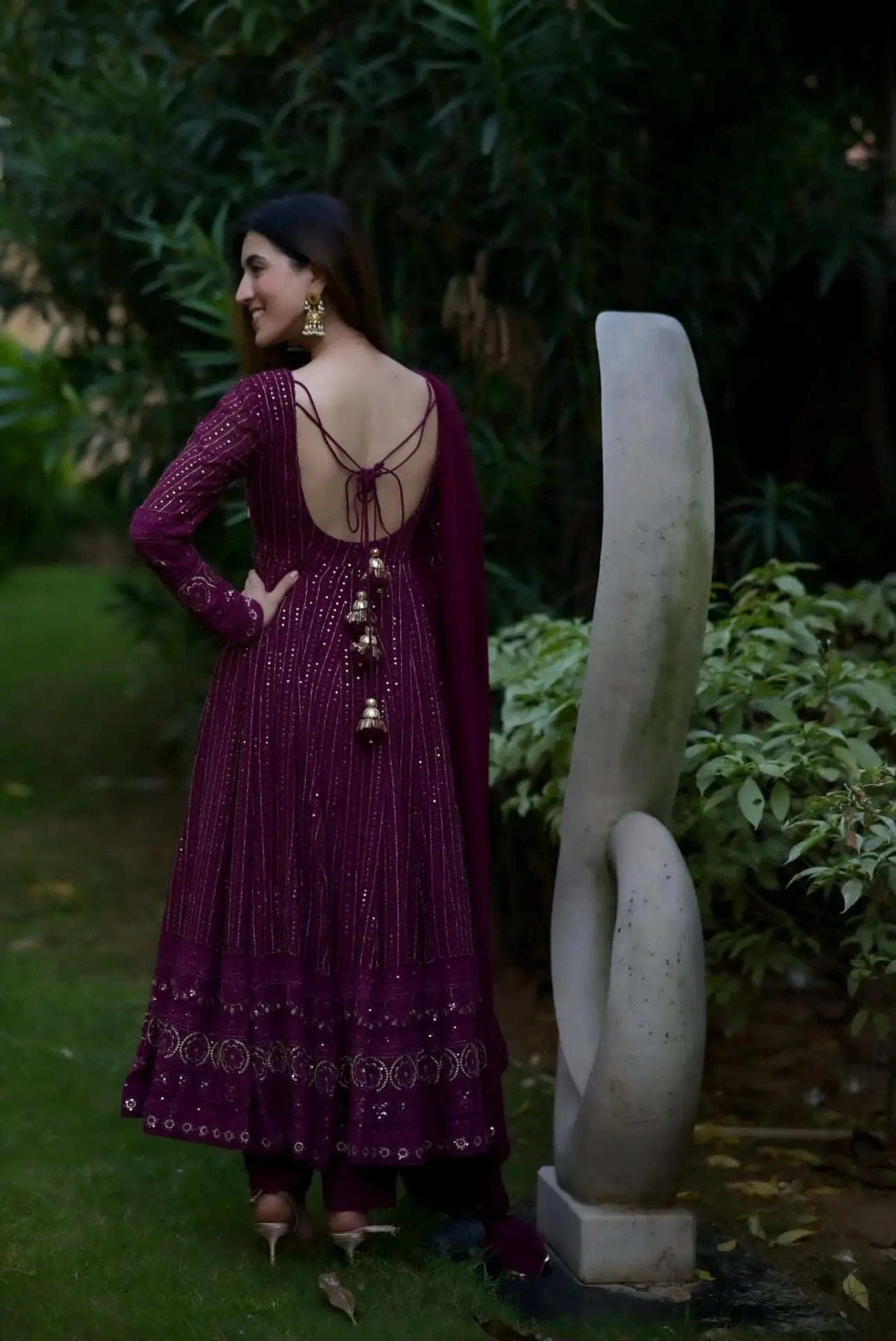 Georgette Kurta Set with Allover Embroidery
