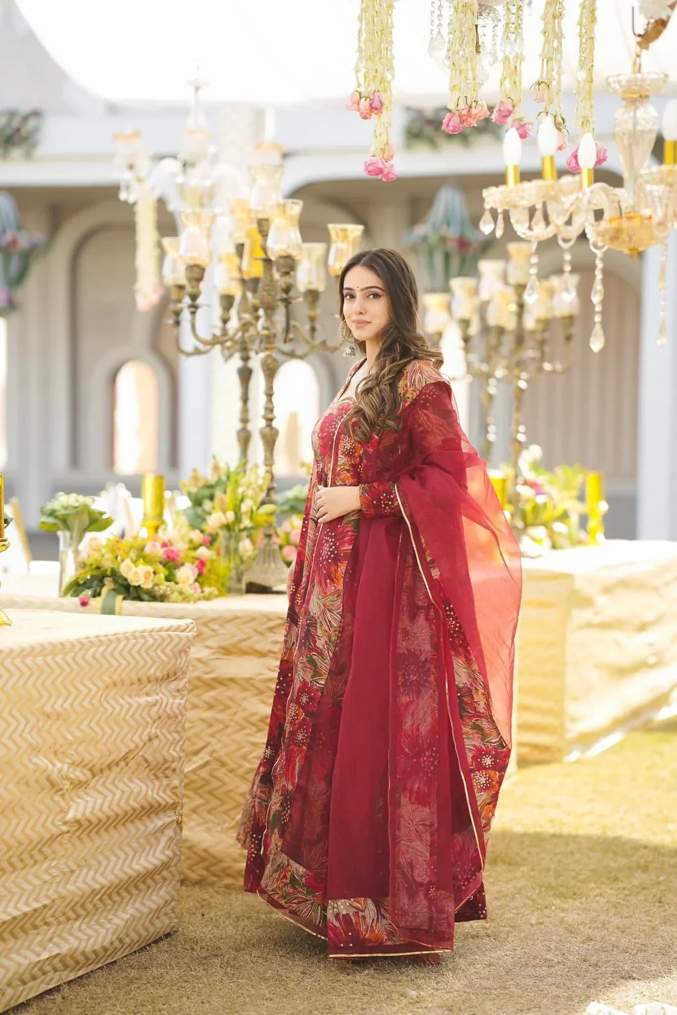 Micro Cotton Maxi with Georgette Dupatta | Stylish Ethnic Wear