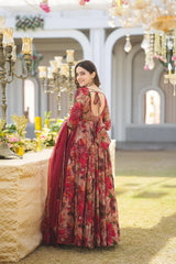 Micro Cotton Maxi with Georgette Dupatta | Stylish Ethnic Wear