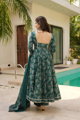 Maslin Kurta Set with Faux Blooming Dupatta