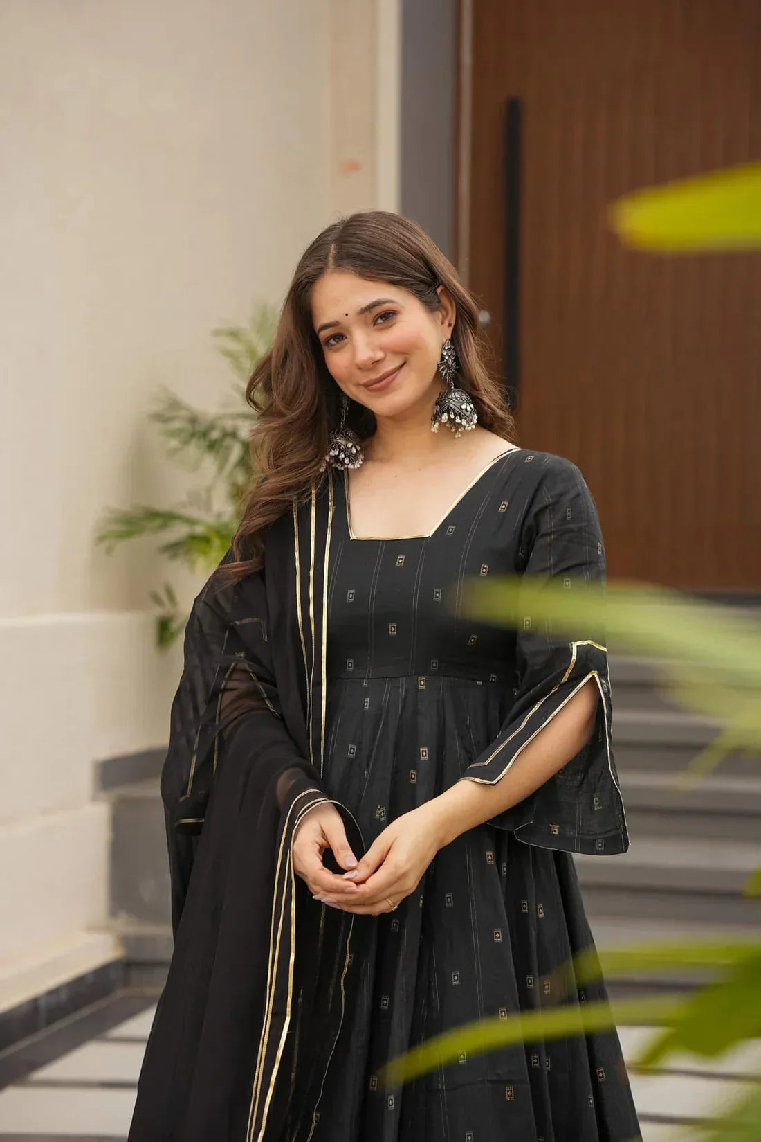 Maslin Digital Print Kurta Set with Lace Border Dupatta
