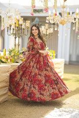 Micro Cotton Maxi with Georgette Dupatta | Stylish Ethnic Wear