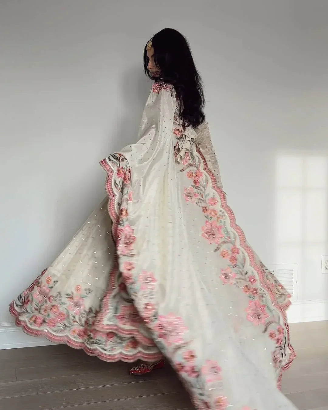 Elegant Georgette Embroidered Sharara Set