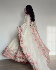 Elegant Georgette Embroidered Sharara Set