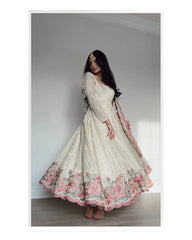 Elegant Georgette Embroidered Sharara Set