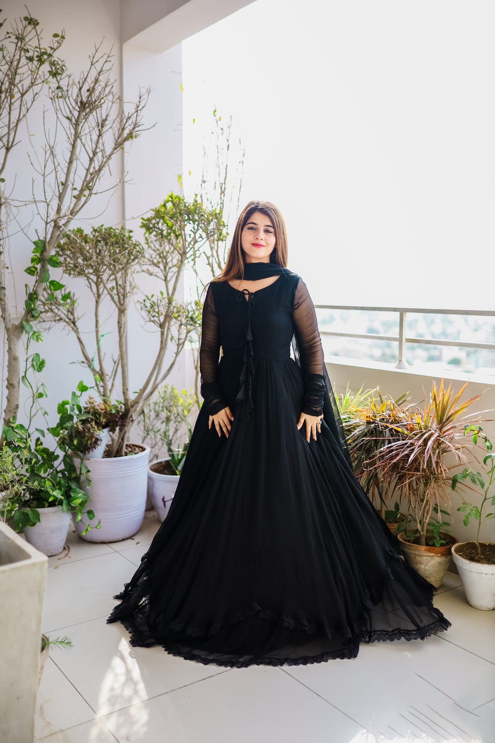 Elegant Faux Georgette Anarkali Sets