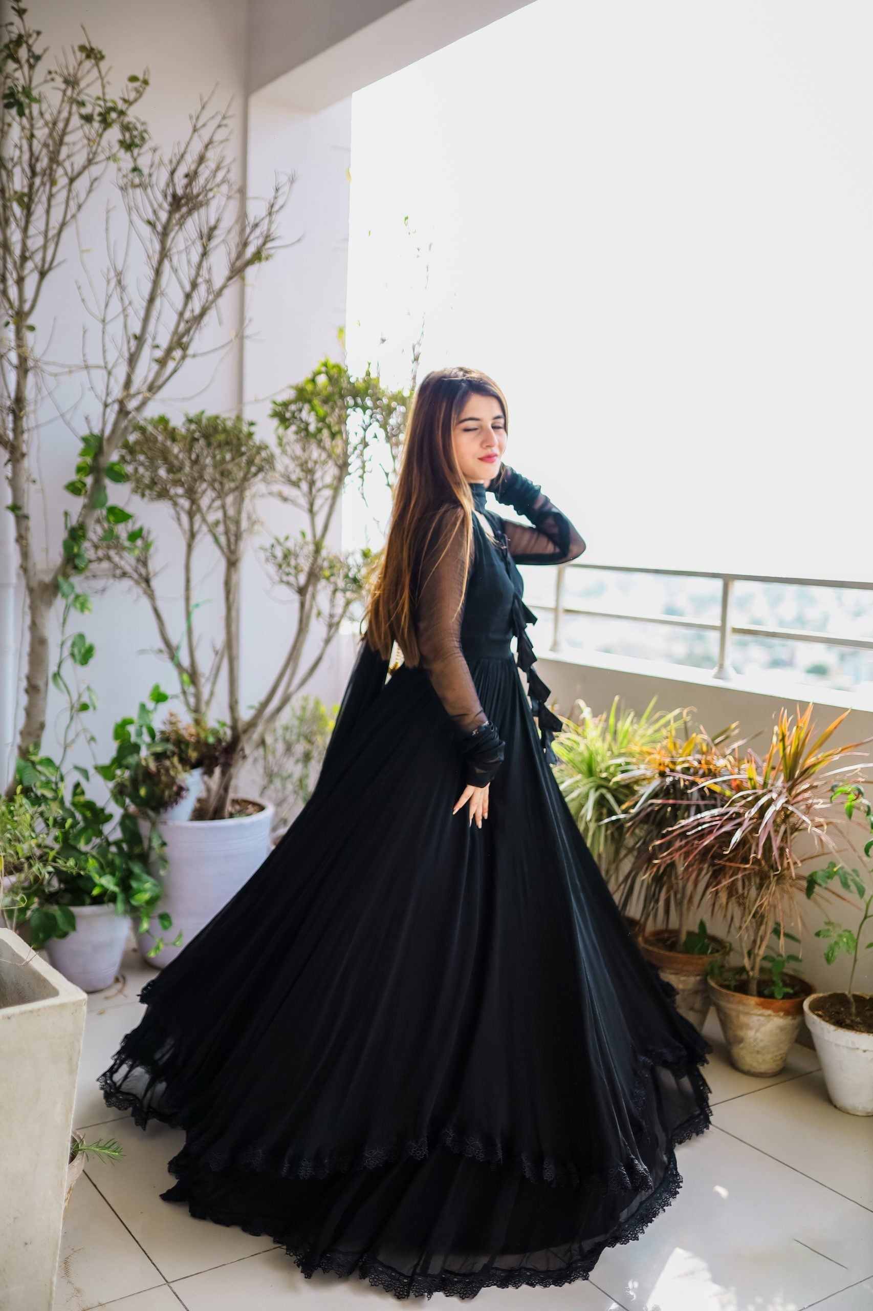 Elegant Faux Georgette Anarkali Sets