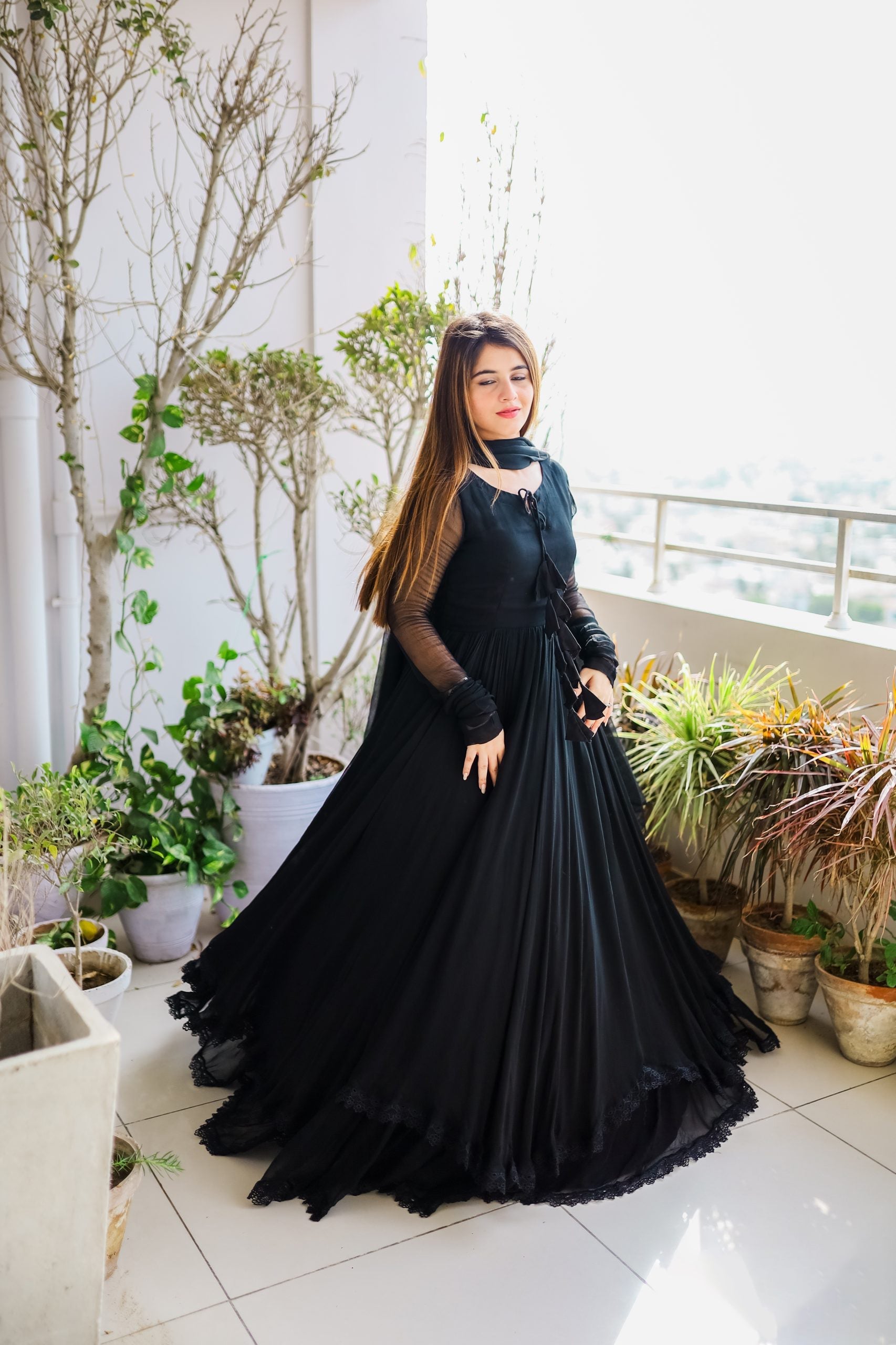Elegant Faux Georgette Anarkali Sets