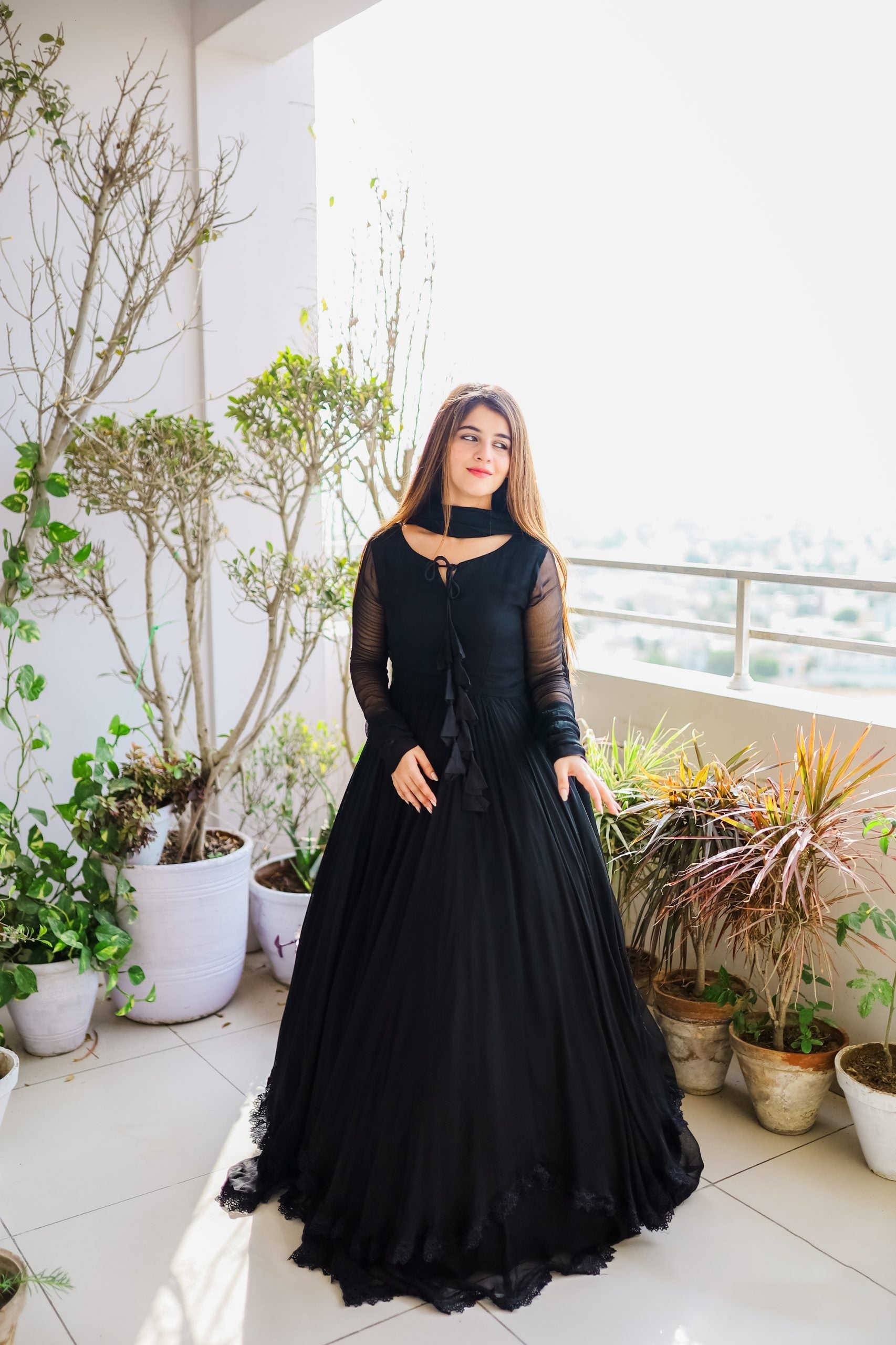 Elegant Faux Georgette Anarkali Sets