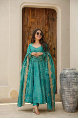 Elegant Maslin Kurta Set with Dupatta & Cotton Pants