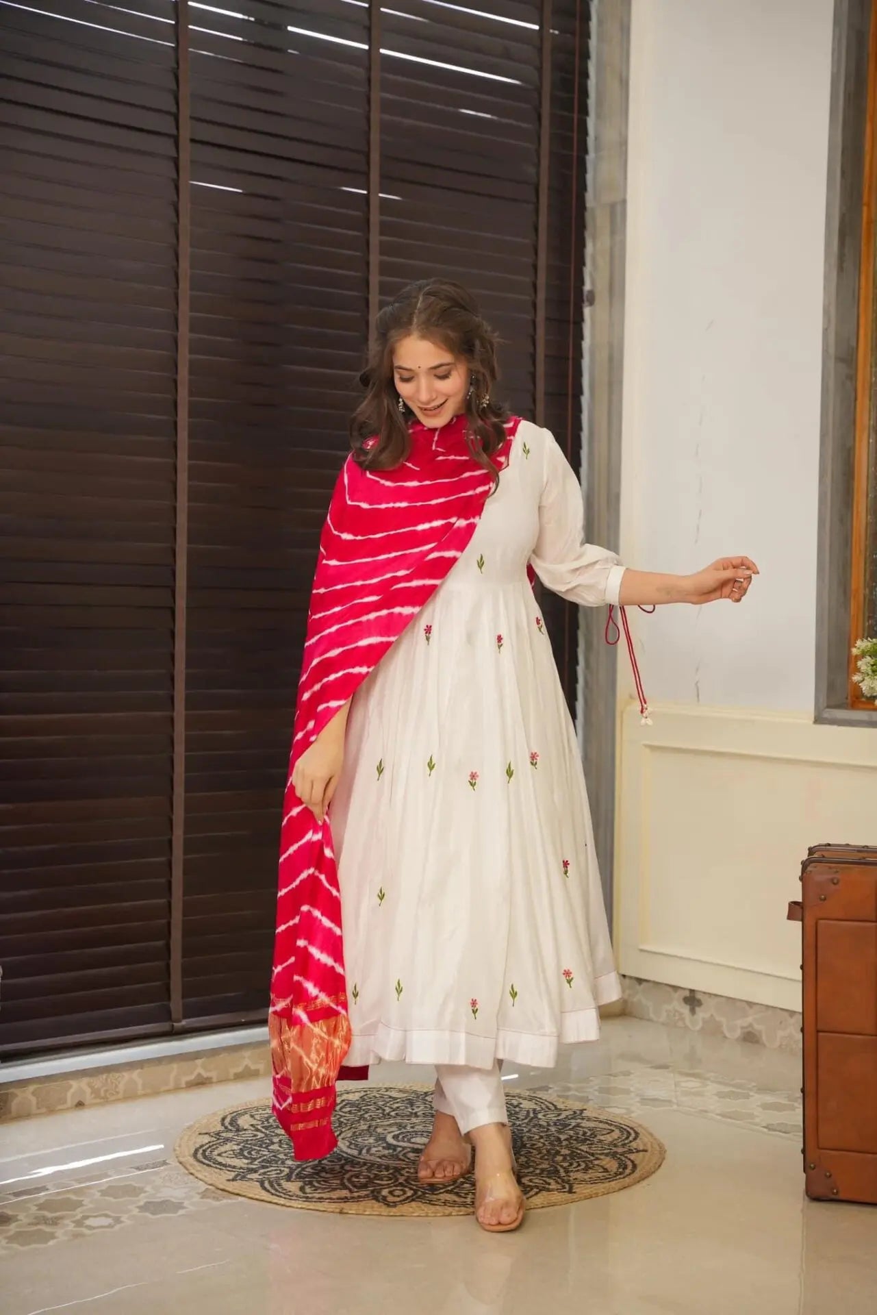 Designer Georgette Kurta Set with Silk Dupatta | Secret Pleasure