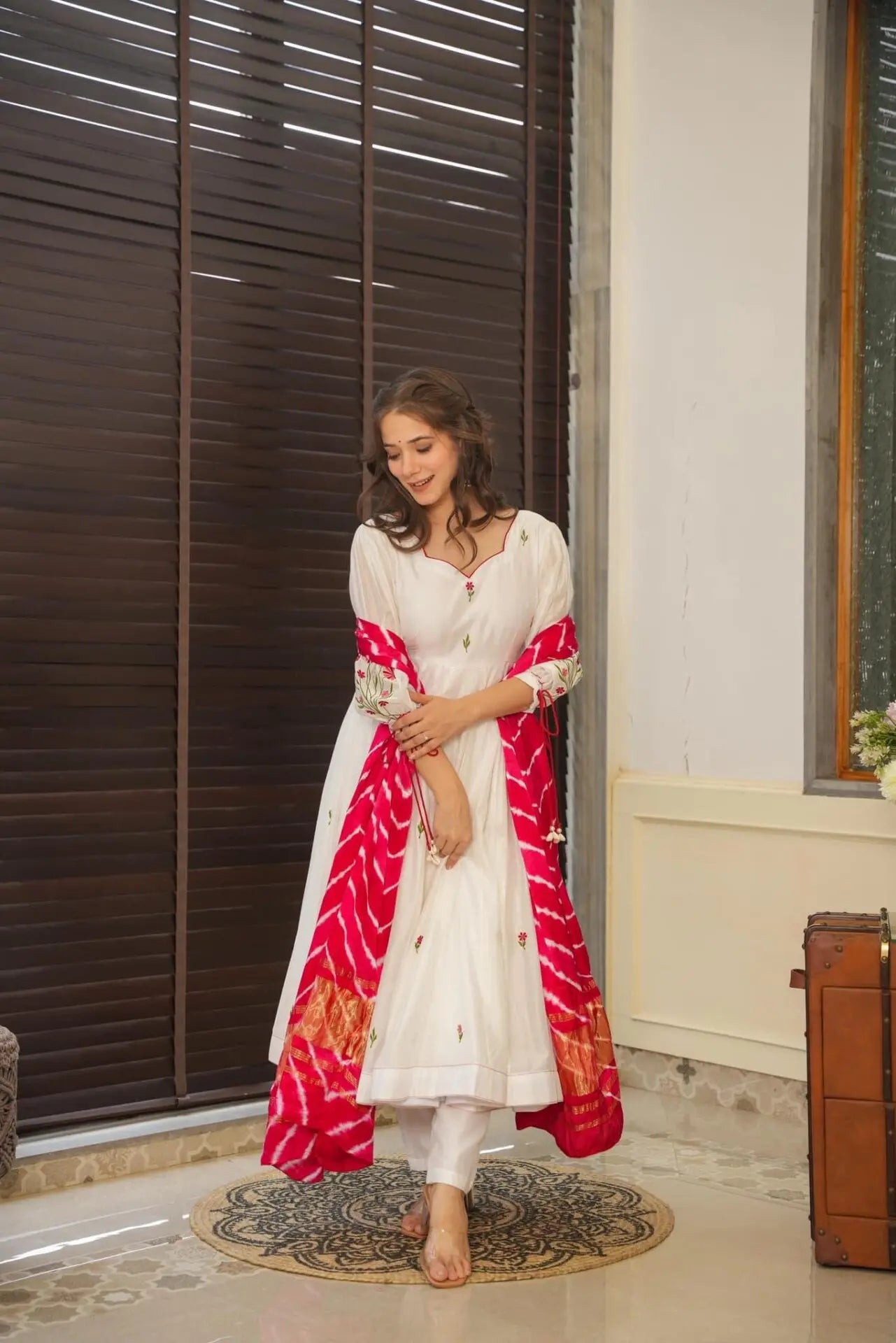 Designer Georgette Kurta Set with Silk Dupatta | Secret Pleasure