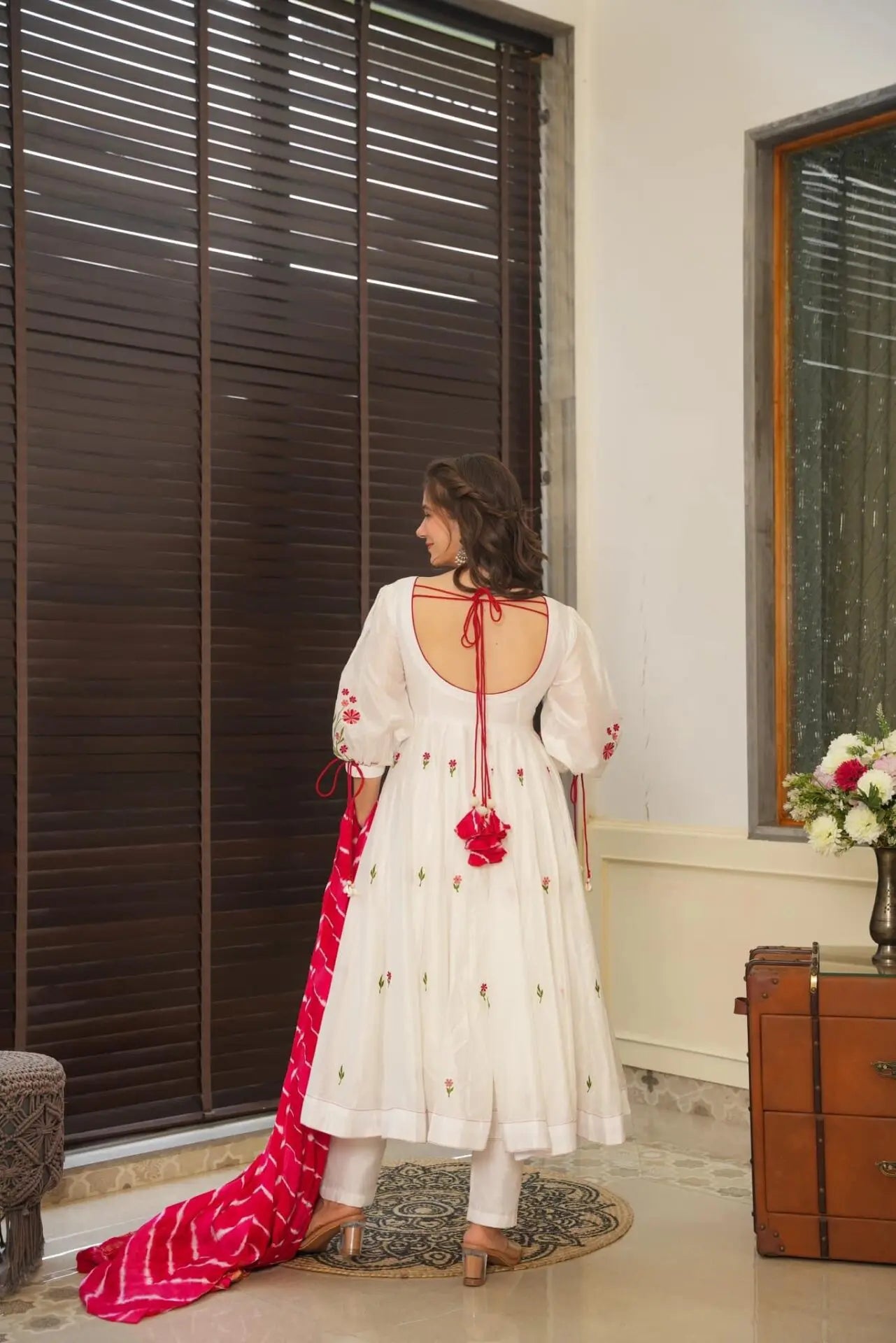 Designer Georgette Kurta Set with Silk Dupatta | Secret Pleasure