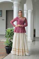 Kora Cotton Lehenga with Gota-Patti Lace & Bandhani Print Full-Stitched Top – Festive Elegance