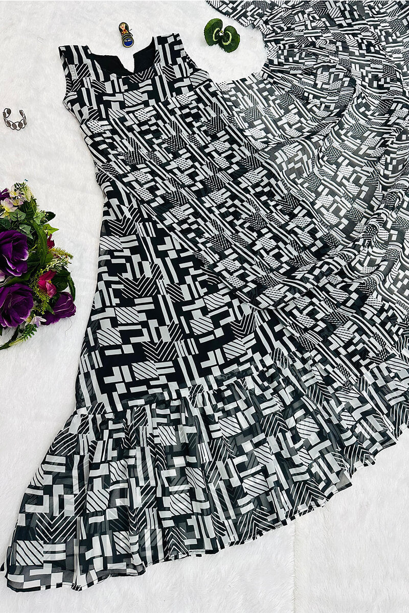 Georgette Gown Saree