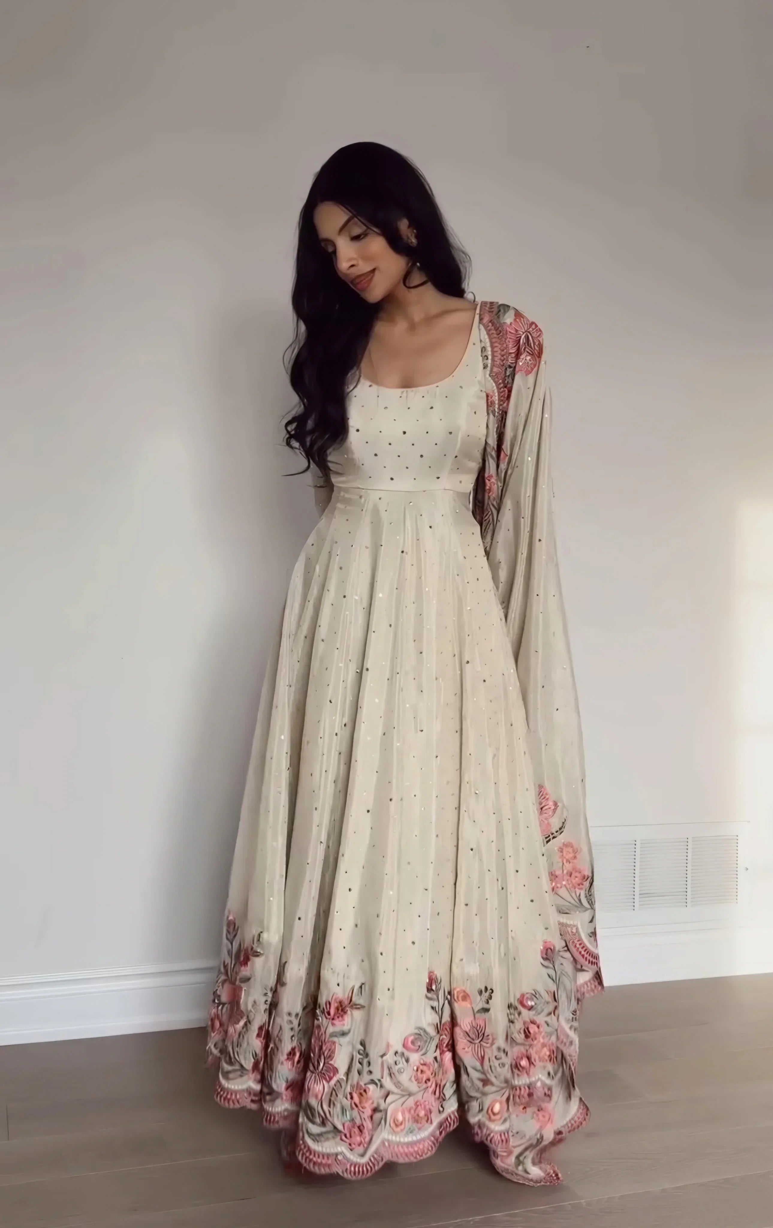 Elegant Georgette Embroidered Sharara Set