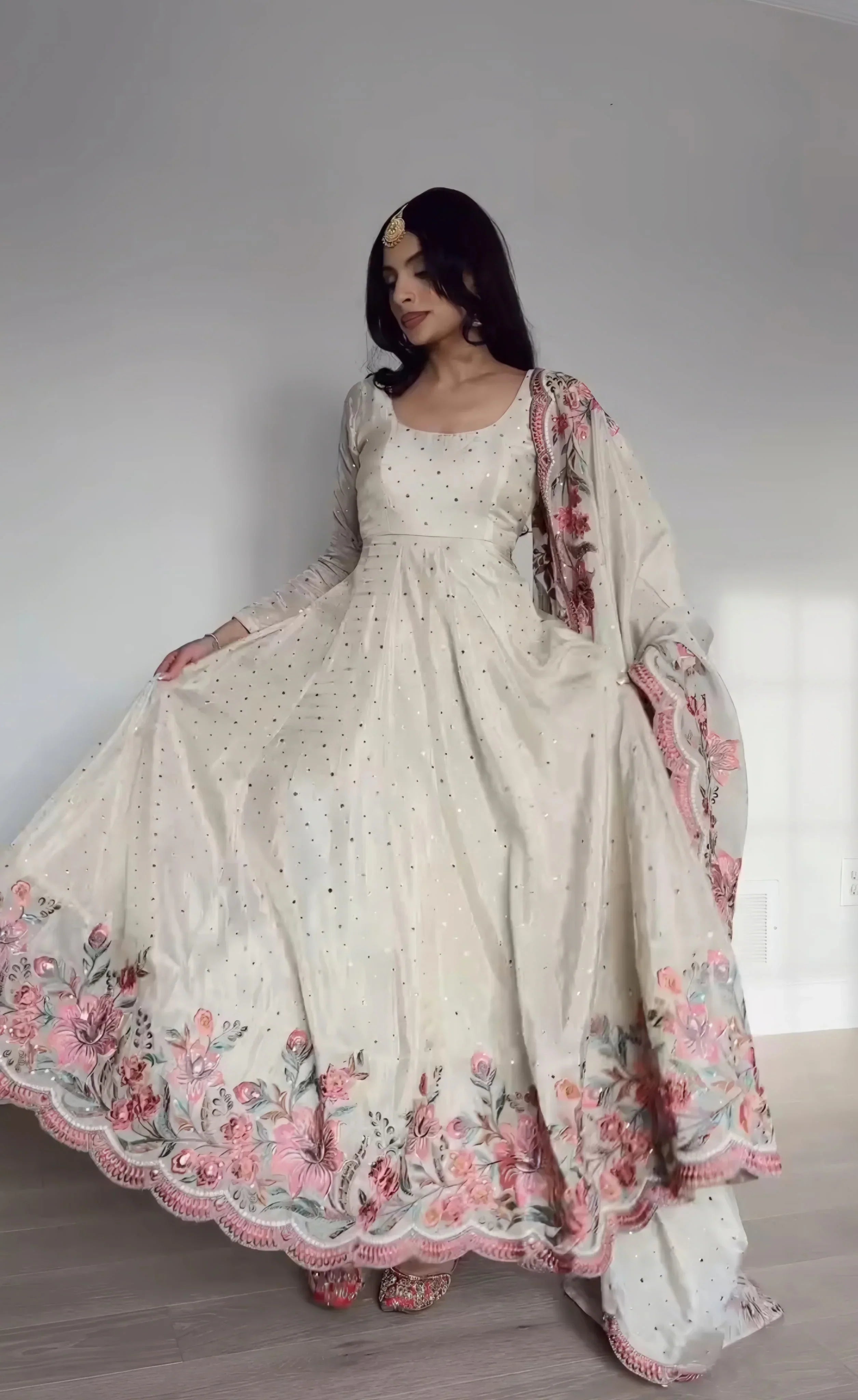 Elegant Georgette Embroidered Sharara Set