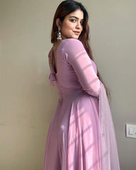 Pure Soft Georgette Plain Anarkali Suit – 3-Piece Set